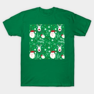 Happy Christmas Pattern T-Shirt